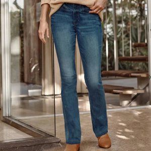 NWT J. JILL High-Rise Boot-Cut Jeans Deep Sea Wash 8 Regular